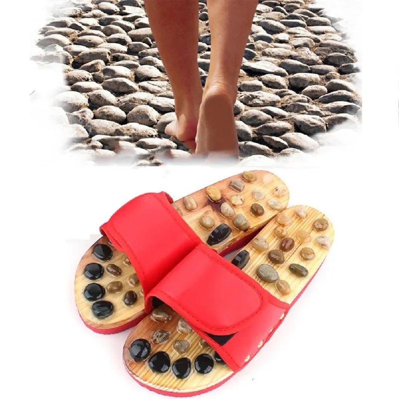 Acupressure Natural Stone Slippers (Red) - Image 2