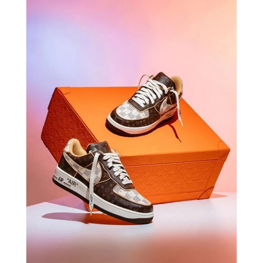 Premium Nike X Louis Vuitton Air Force 1 Pilot Case Shoes For Men (FT72) - Image 2