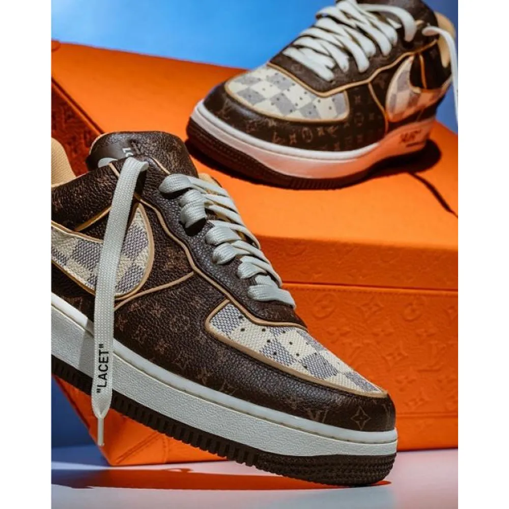 Premium Nike X Louis Vuitton Air Force 1 Pilot Case Shoes For Men (FT72) - Image 3
