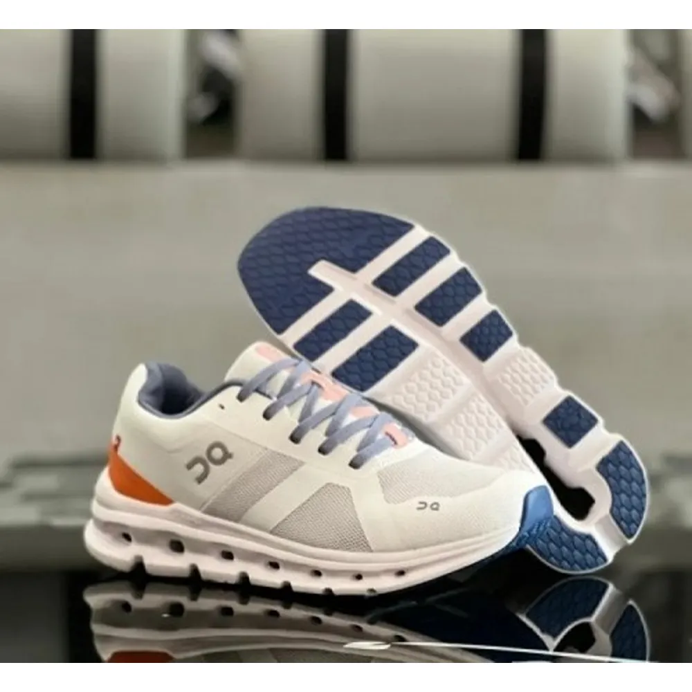 Premium On Cloud Running White Orange Shoes For Women (FT103) - Image 2