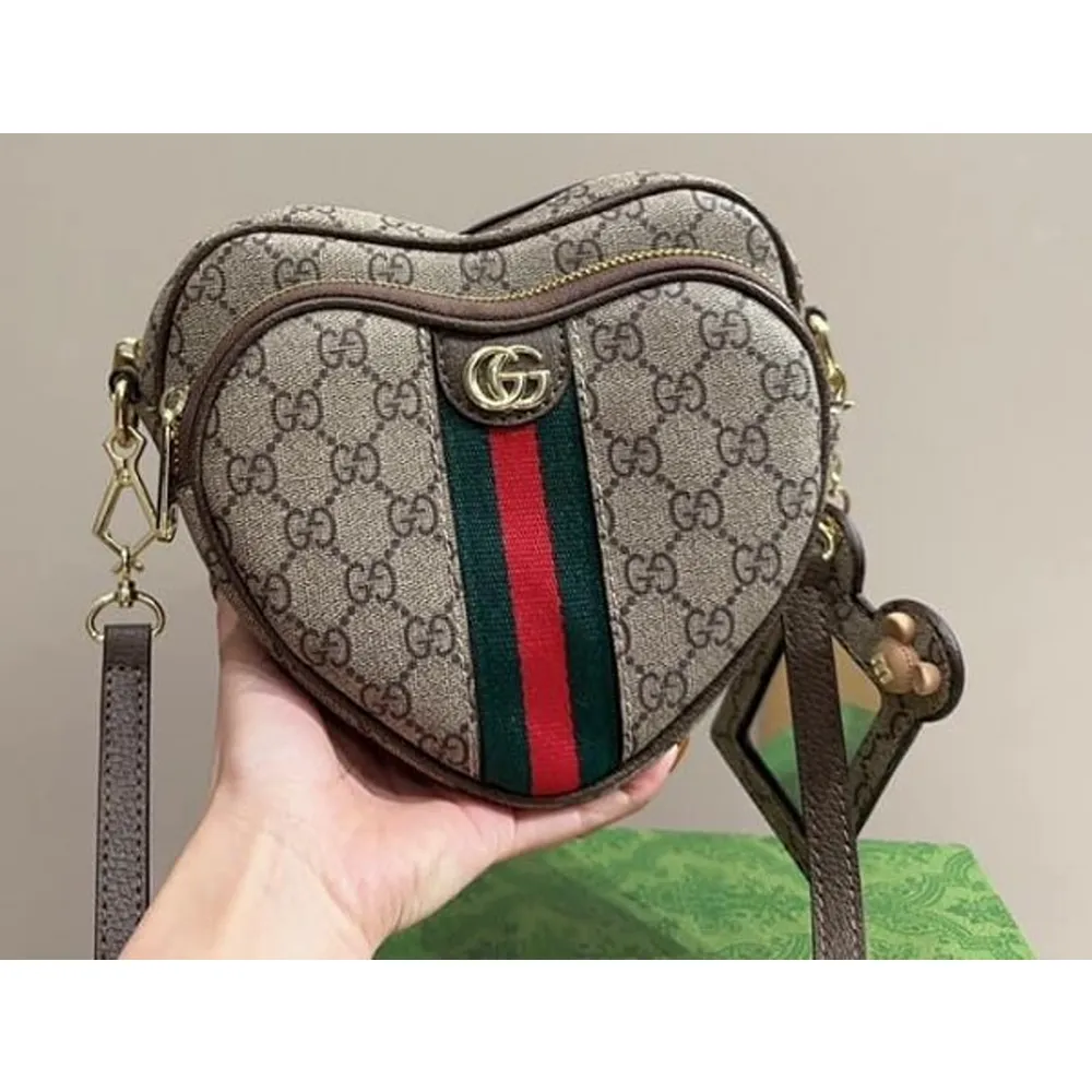 Stylish Gucci Sling Bag Heart Pochette Shape With Box For Women (FT267) - Image 2