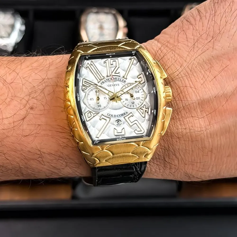 Premium Frank Muller Watch Gold White For Men (BOT119) - Image 2