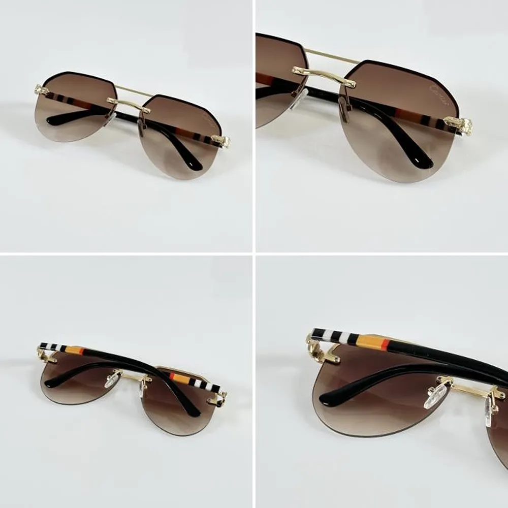 Premium Cartier Sunglass Gold Brown For Men (BOT77) - Image 2