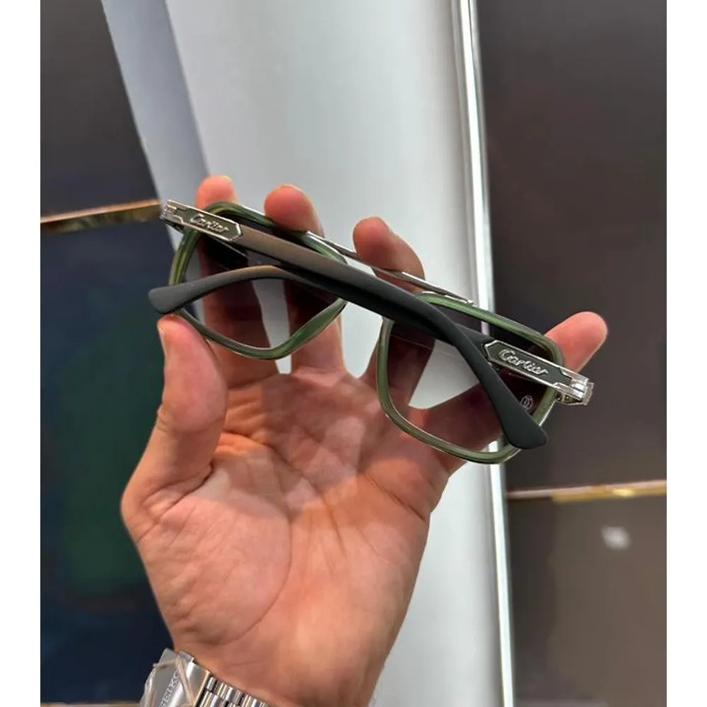 Stylish Cartier Sunglass Green Black For Men (FT606) - Image 2
