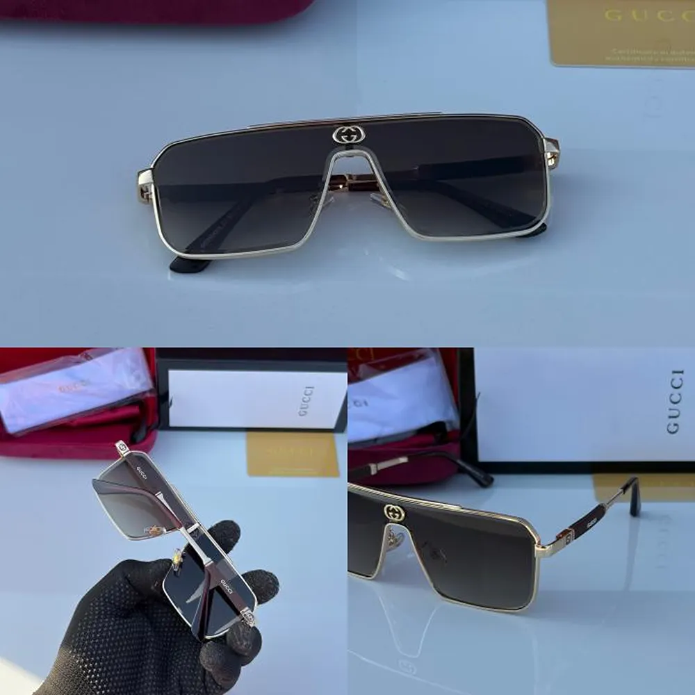 Stylish Gucci Sunglass Golden Brown For Men (FT635) - Image 2