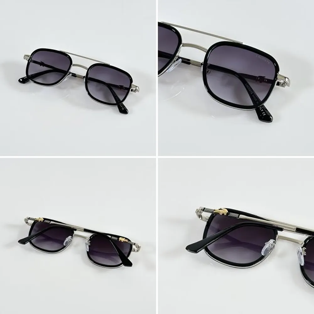 Stylish Lacoste Sunglass Silver Black For Men (FT636) - Image 2