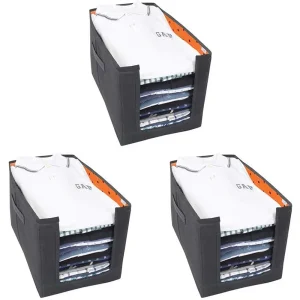 Cloth Organizer Non-Woven Foldable (Pack of 3)