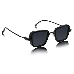 Metal Square Sunglass For Men And Boys, Trendy Black