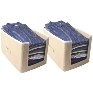 Cloth Organizer – Non Woven Foldable Cloth Organizer (Pack of 2)