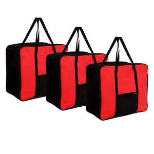 Oxford Fabric Storage Bag Set of 3 (Red)