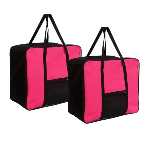 Oxford Fabric Big Underbed Moisture Proof Storage Bag with Zippered Closure Set of 2