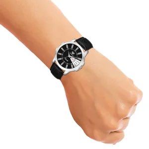 Lorenz Watch Black Dial Watch Day and Date for Men
