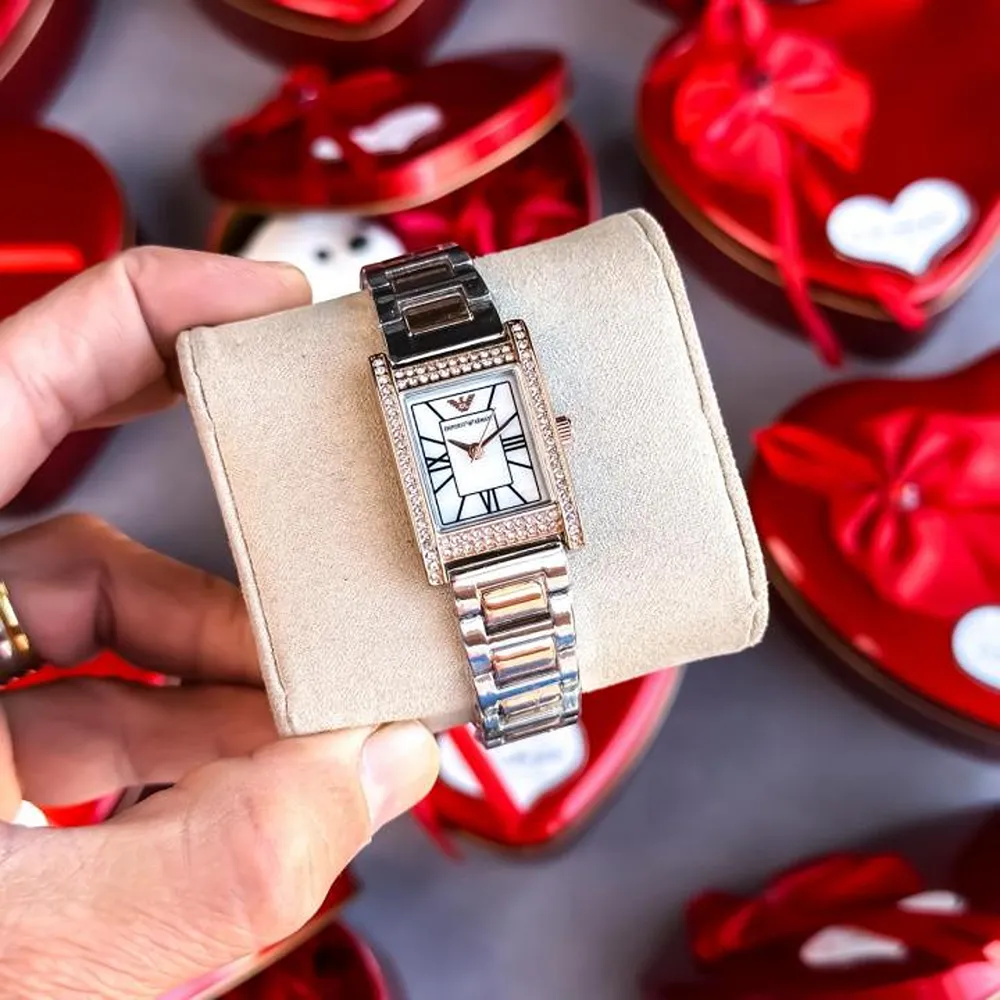 Stylish Armani Watch Rose Gold White For Women (SUP968) - Image 2