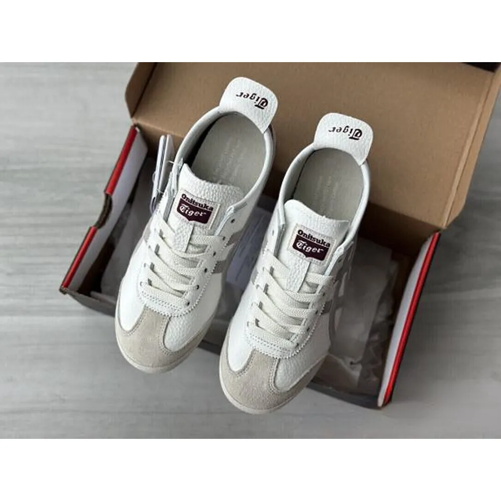 Luxurious Onitsuka Tiger Mexico Shoes White Grey Berry For Women (SW971) - Image 3