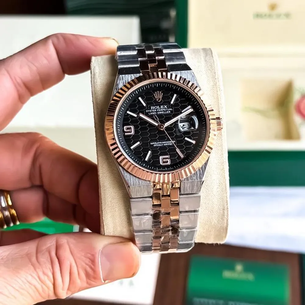 Imported Rolex Watch Rose TT Black For Men (SUP1276) - Image 2