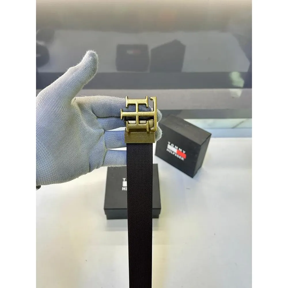 Premium Tommy Hilfiger Golden Belt For Men (SUP1729) - Image 2