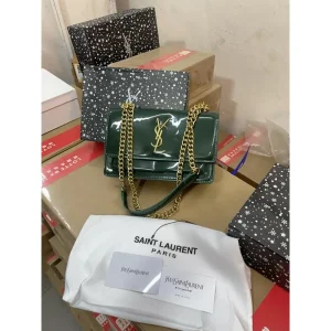 Ysl Sunset Leather Handbag